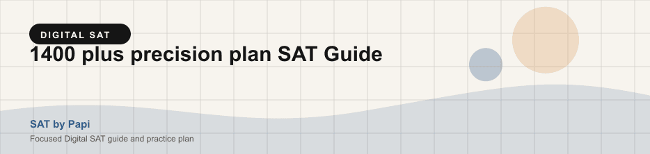 Student studying SAT 1400 plus precision plan with a focused SAT practice plan on a laptop