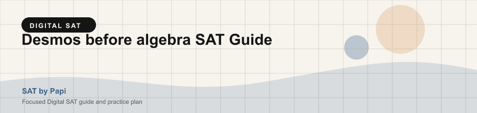 Student studying Digital SAT Desmos before algebra with a focused SAT practice plan on a laptop