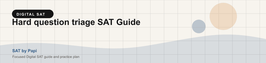 Student studying Digital SAT hard question triage with a focused SAT practice plan on a laptop
