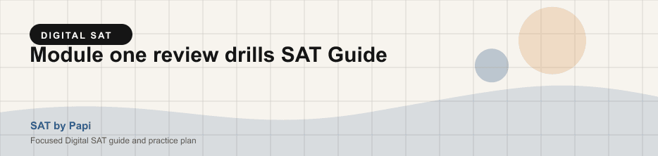 Student studying Digital SAT module one review drills with a focused SAT practice plan on a laptop
