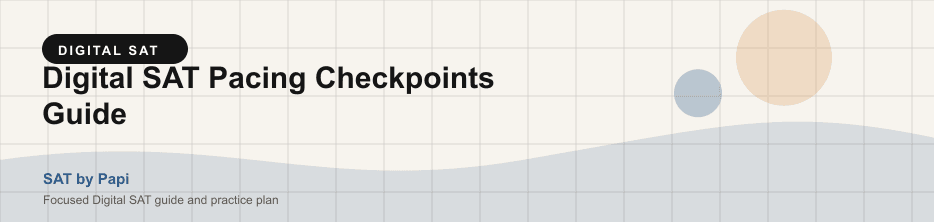 Student studying Digital SAT pacing checkpoints with a focused SAT practice plan on a laptop