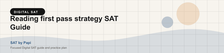 Student studying Digital SAT reading first pass with a focused SAT practice plan on a laptop