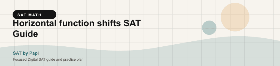 Student studying SAT horizontal function shifts with a focused SAT practice plan on a laptop