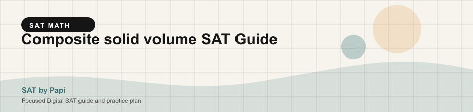 Student studying SAT composite solid volume with a focused SAT practice plan on a laptop