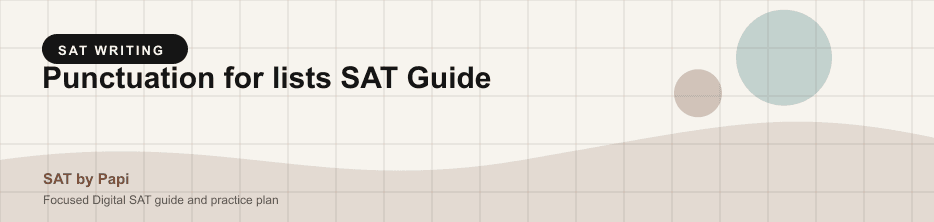 Student studying SAT punctuation lists colons with a focused SAT practice plan on a laptop