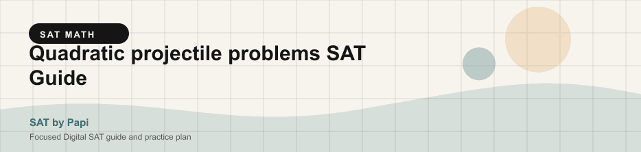 Student studying SAT quadratic projectile problems with a focused SAT practice plan on a laptop