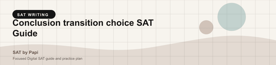 Student studying SAT conclusion transition choice with a focused SAT practice plan on a laptop