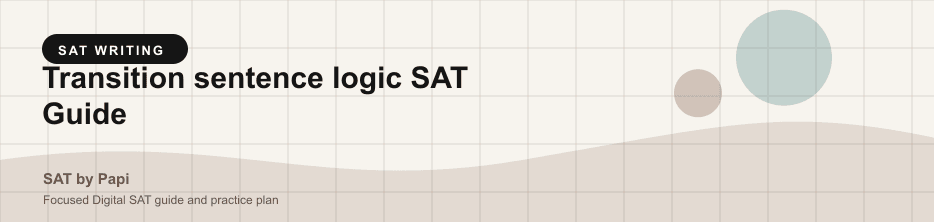 Student studying SAT transition sentence logic with a focused SAT practice plan on a laptop