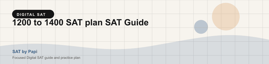 Student studying SAT 1200 to 1400 study plan with a focused SAT practice plan on a laptop