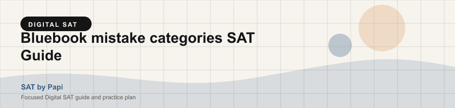 Student studying Bluebook SAT mistake categories with a focused SAT practice plan on a laptop