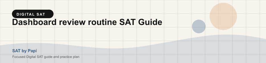Student studying Digital SAT dashboard review routine with a focused SAT practice plan on a laptop