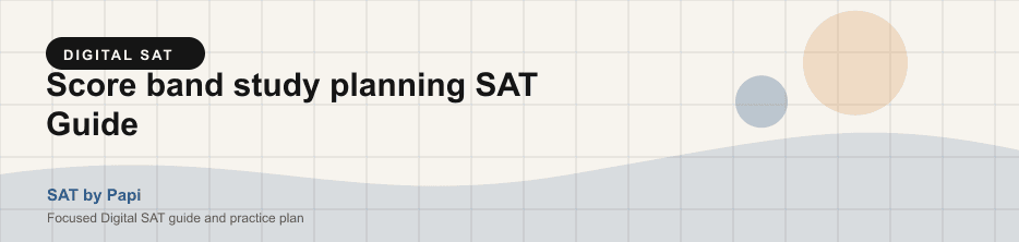 Student studying Digital SAT score band study plan with a focused SAT practice plan on a laptop