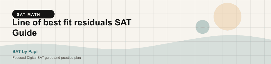 Student studying SAT line of best fit residuals with a focused SAT practice plan on a laptop