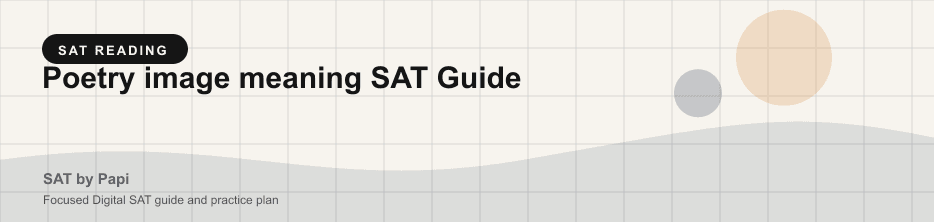 Student studying SAT poetry image meaning with a focused SAT practice plan on a laptop