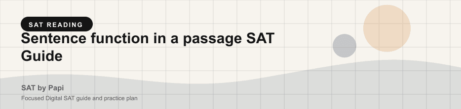 Student studying SAT sentence function in passage with a focused SAT practice plan on a laptop