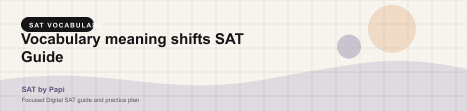 Student studying SAT vocabulary meaning shifts with a focused SAT practice plan on a laptop