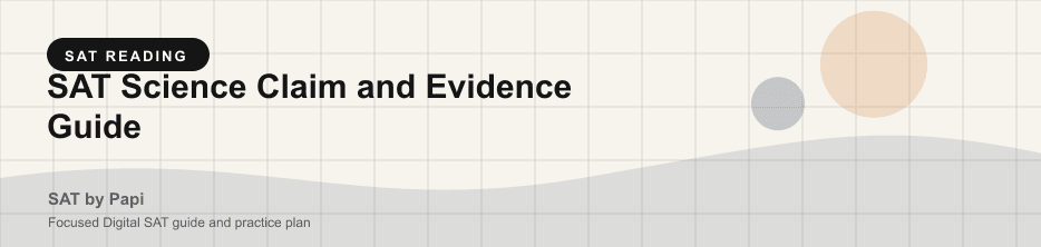 Student studying SAT science claim evidence with a focused SAT practice plan on a laptop