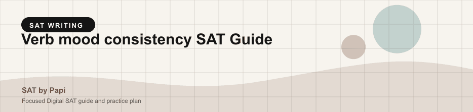 Student studying SAT verb mood consistency with a focused SAT practice plan on a laptop